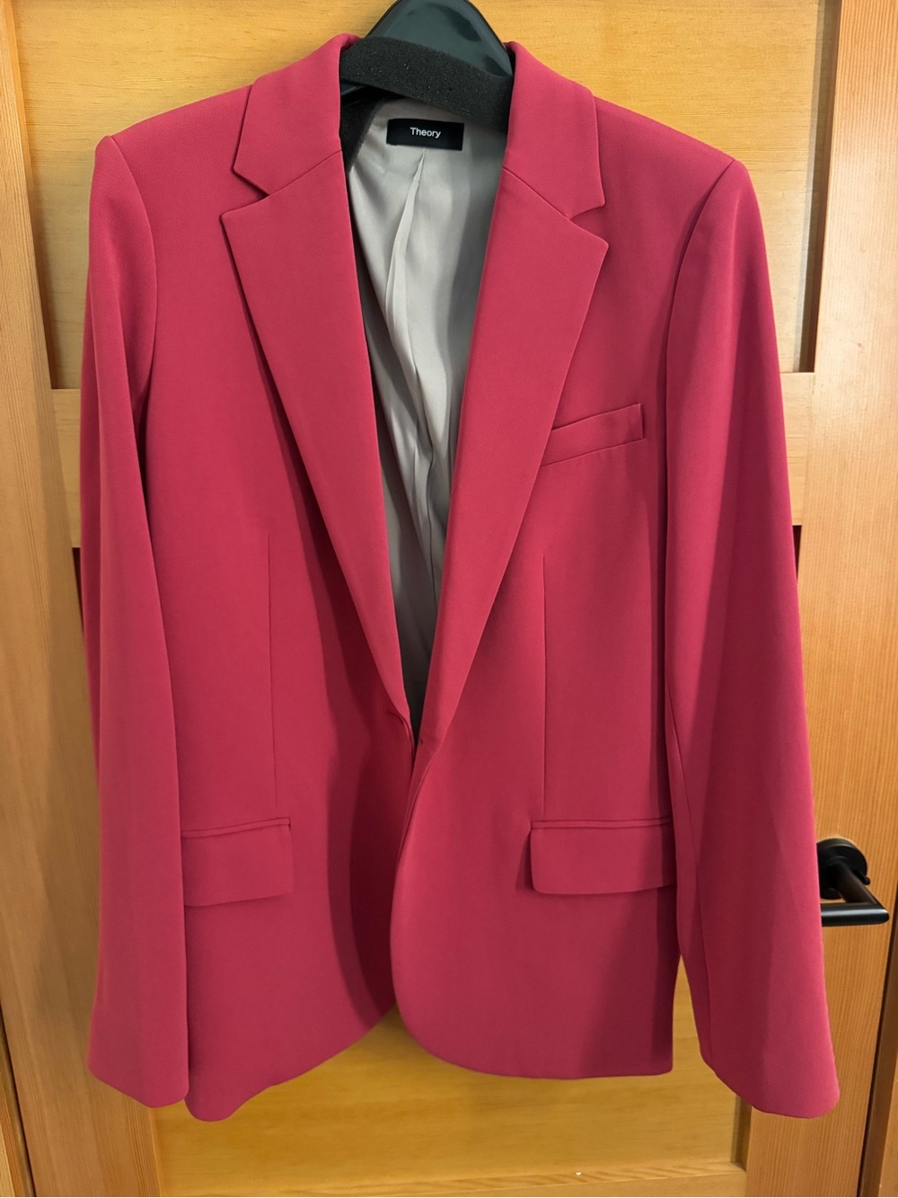 Theory Women's Raspberry-Pink Tailored Blazer